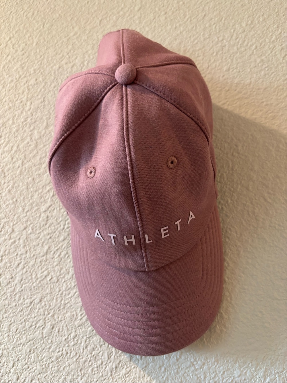 Athleta Mauve-Pink Embroidered Logo Cap